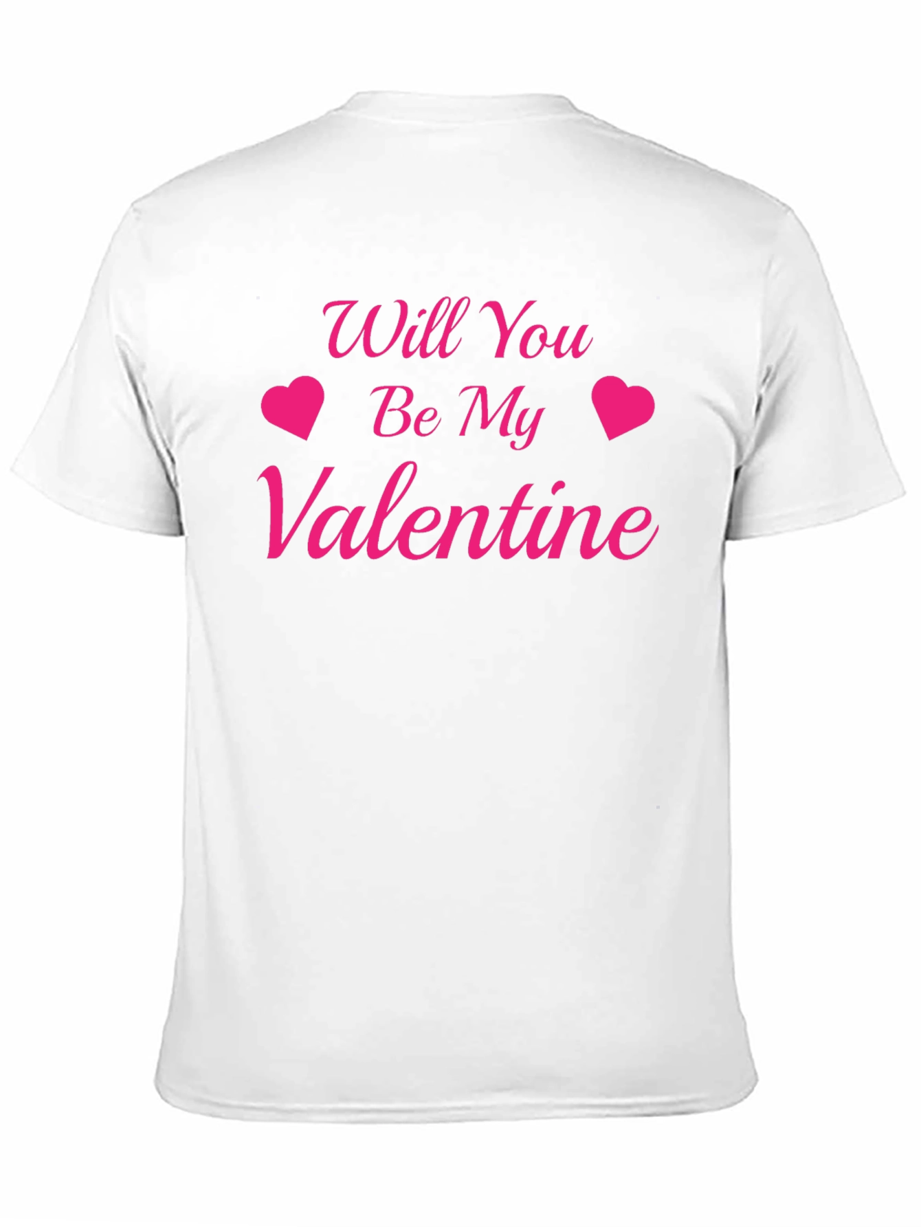 Will You Be My Valentine Black Graphic T-Shirt