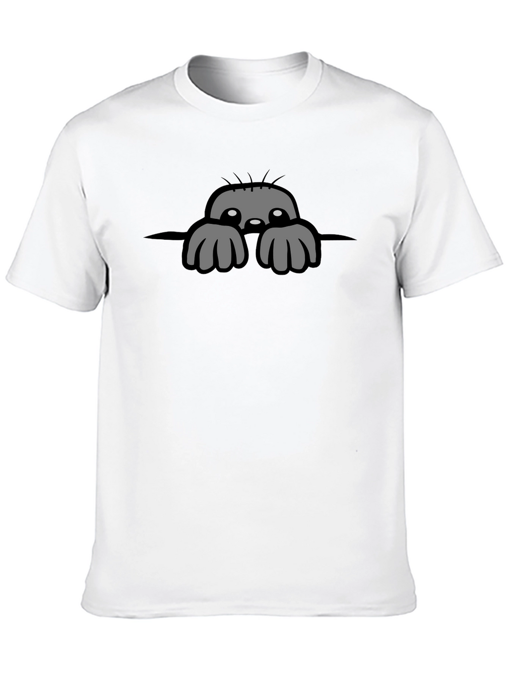 Peeking Monster Graphic T-Shirt - Black