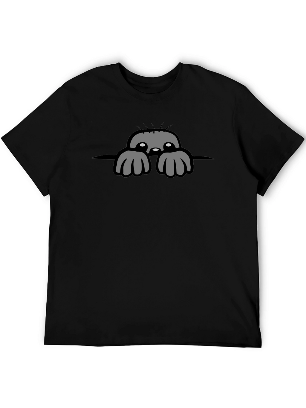 Peeking Monster Graphic T-Shirt - Black