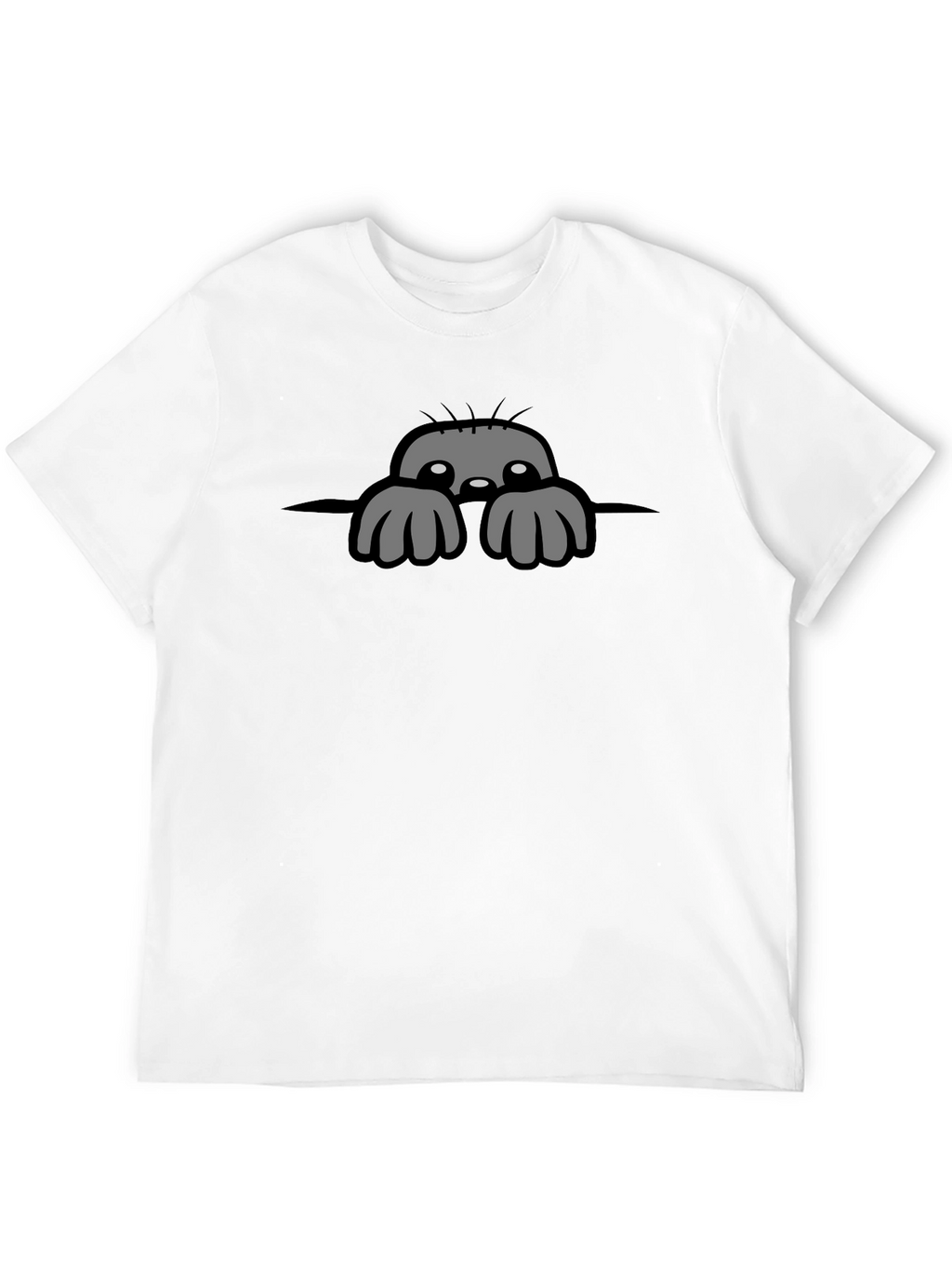 Peeking Monster Graphic T-Shirt - Black