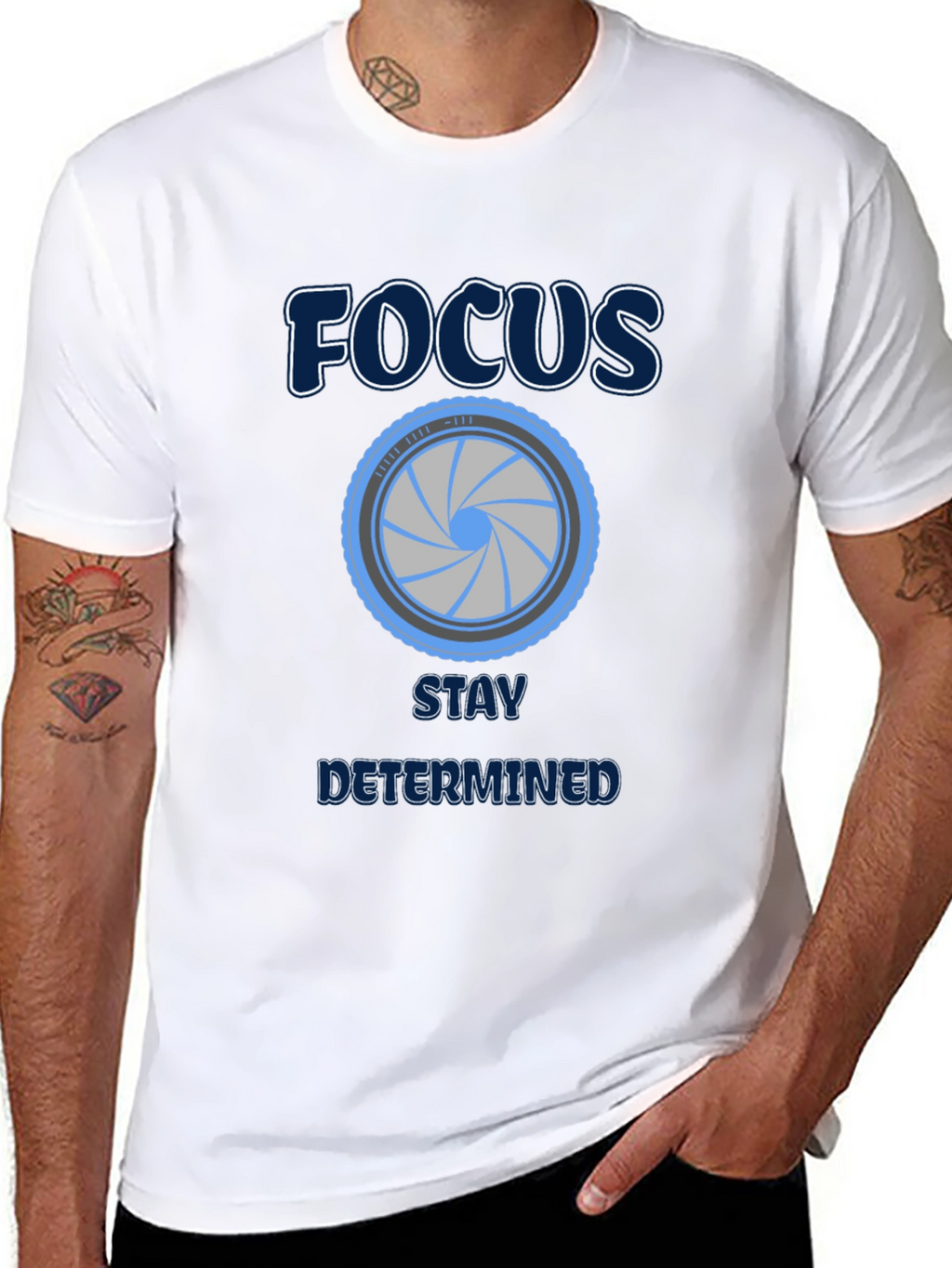 Focus Stay Determined Graphic Tee - Black