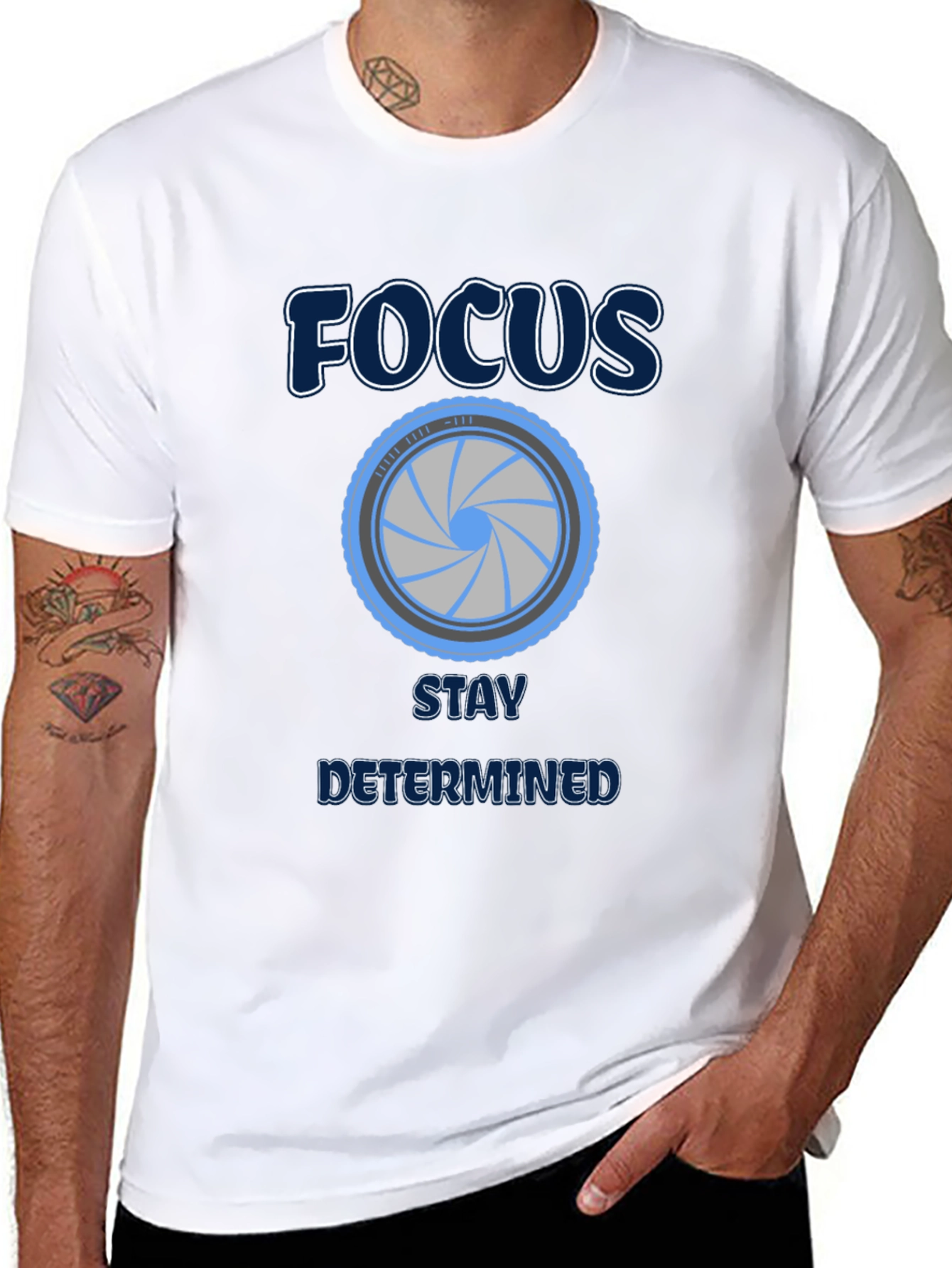 Focus Stay Determined Graphic Tee - Black