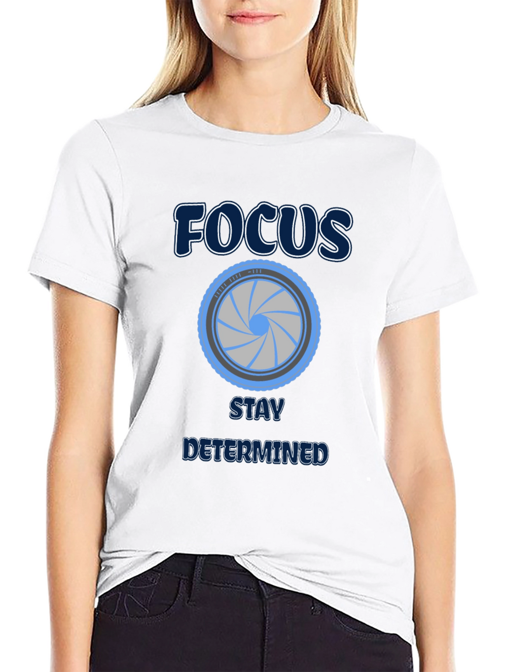 Focus Stay Determined Graphic Tee - Black