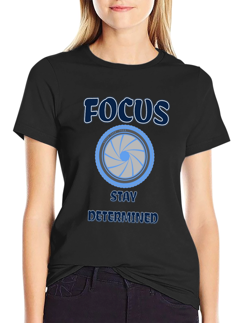 Focus Stay Determined Graphic Tee - Black