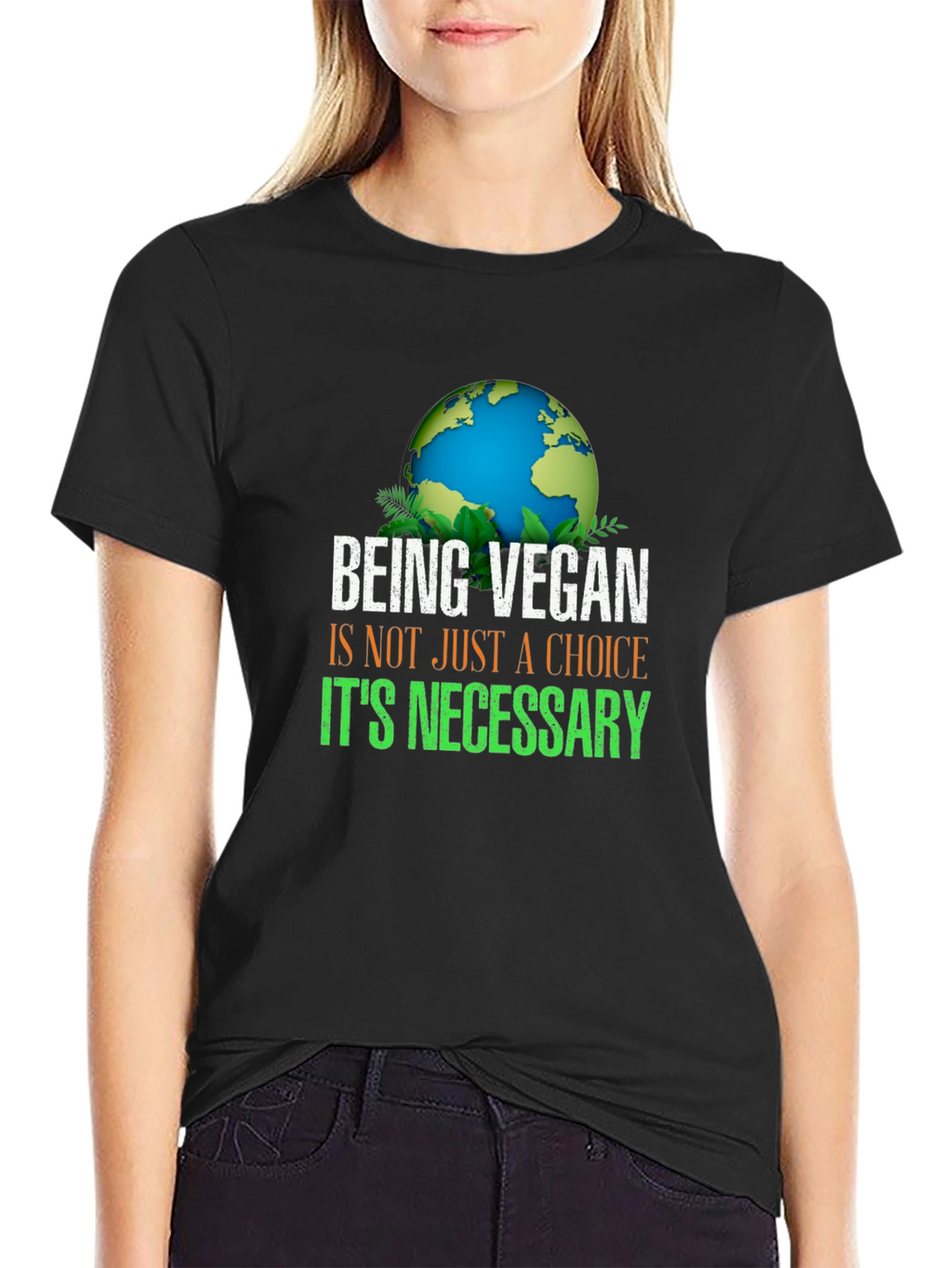 Vegan Necessary T-Shirt - Earth Design