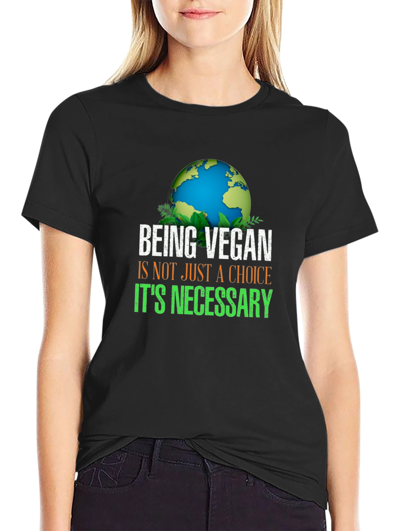 Vegan Necessary T-Shirt - Earth Design