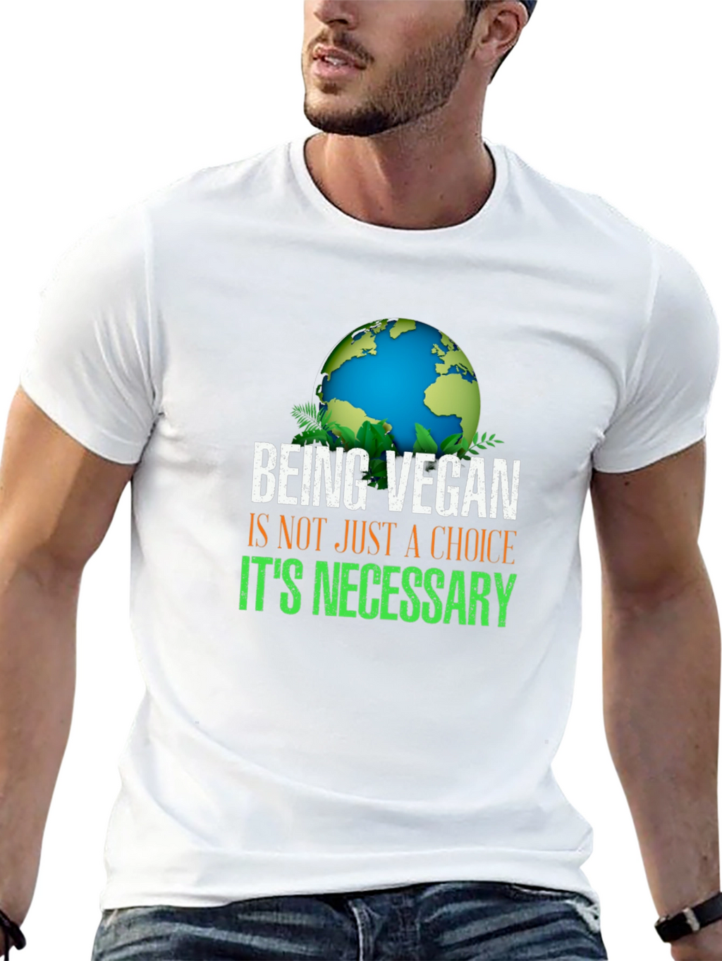 Vegan Necessary T-Shirt - Earth Design