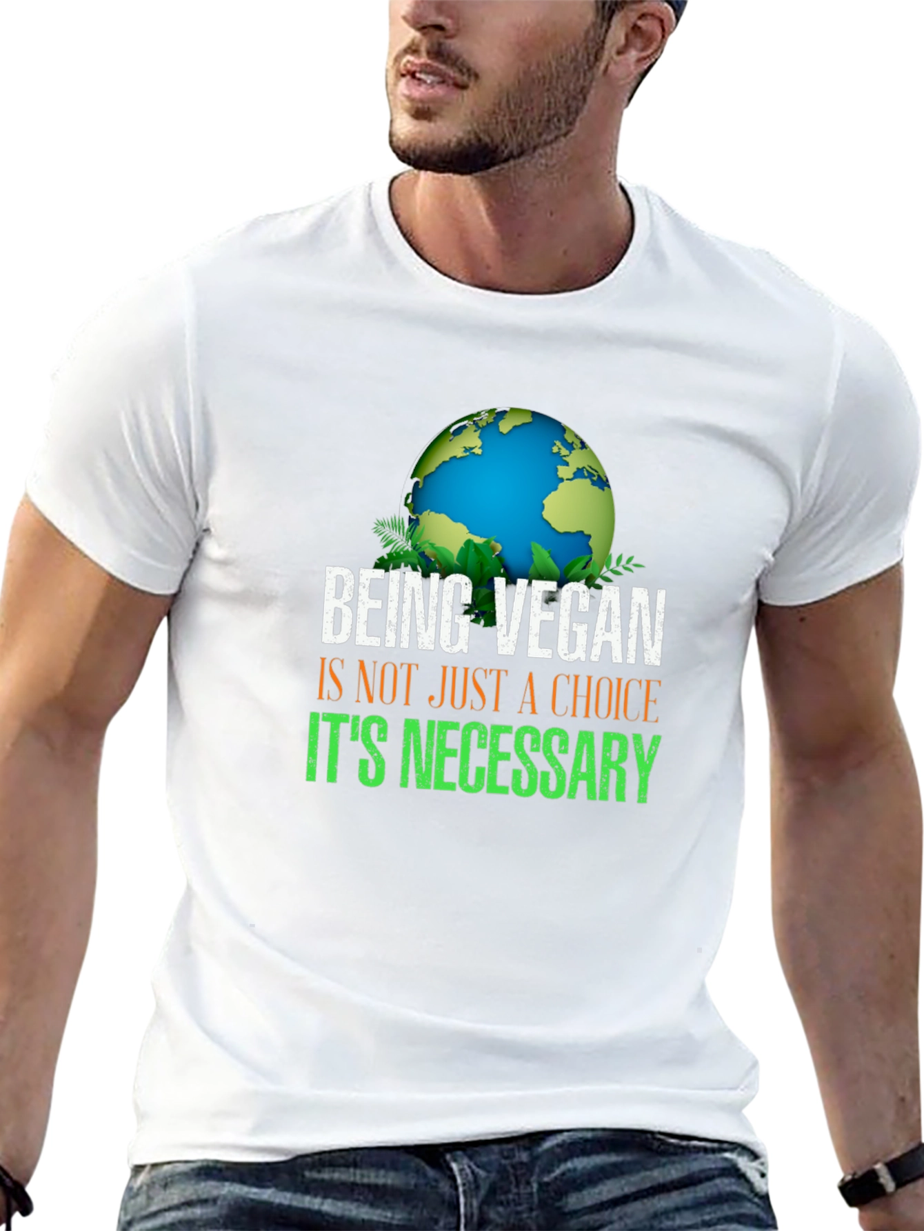 Vegan Necessary T-Shirt - Earth Design
