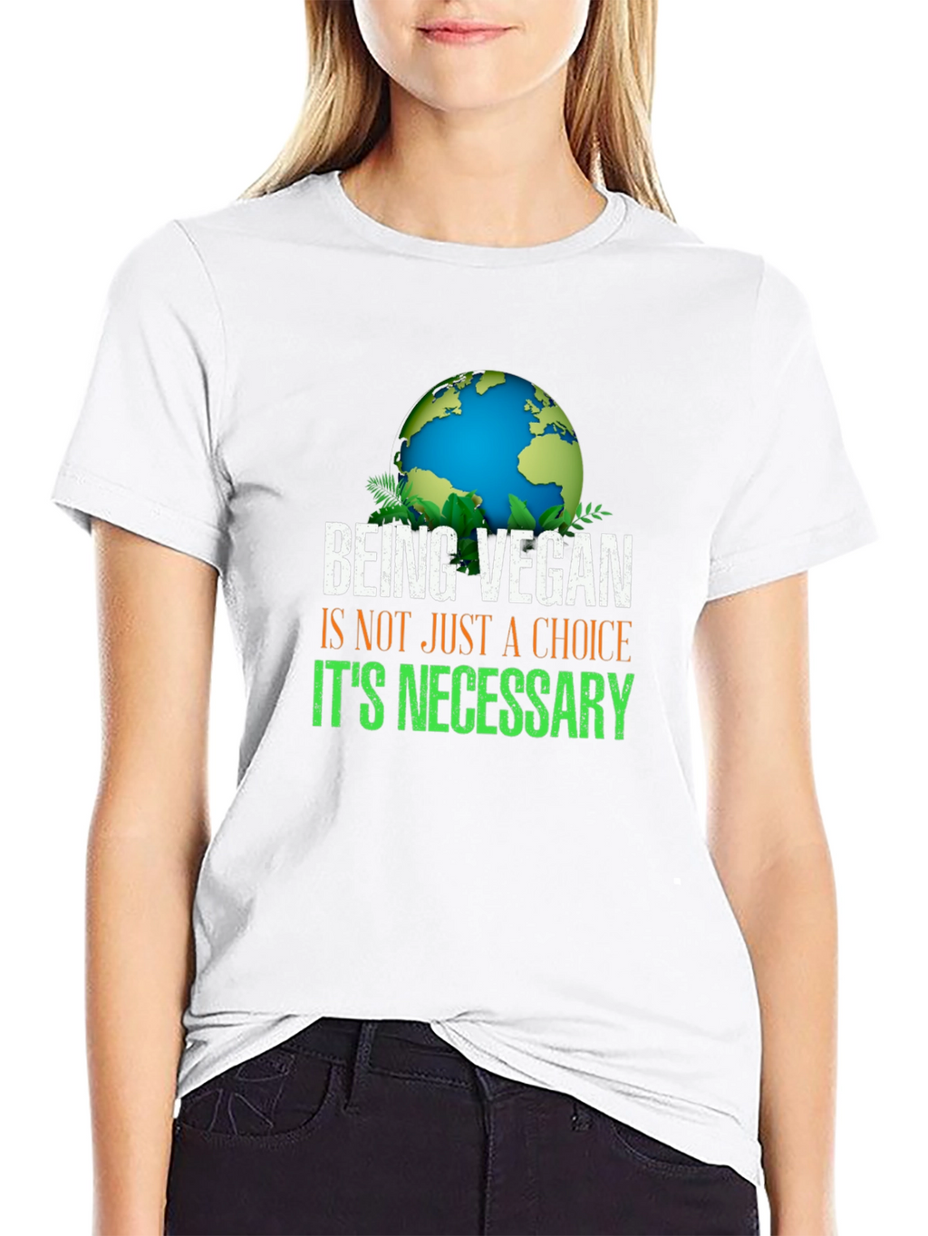 Vegan Necessary T-Shirt - Earth Design