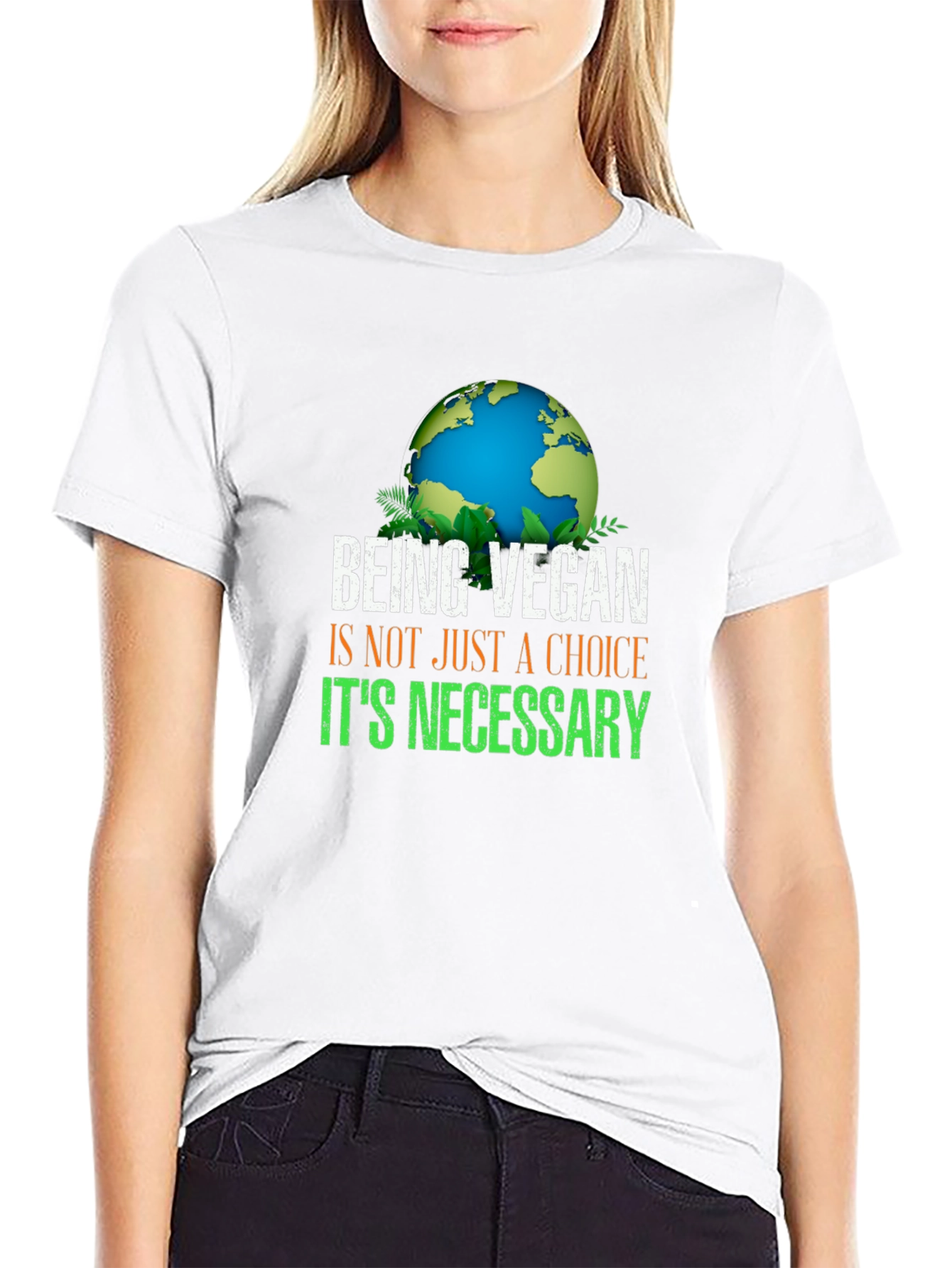 Vegan Necessary T-Shirt - Earth Design