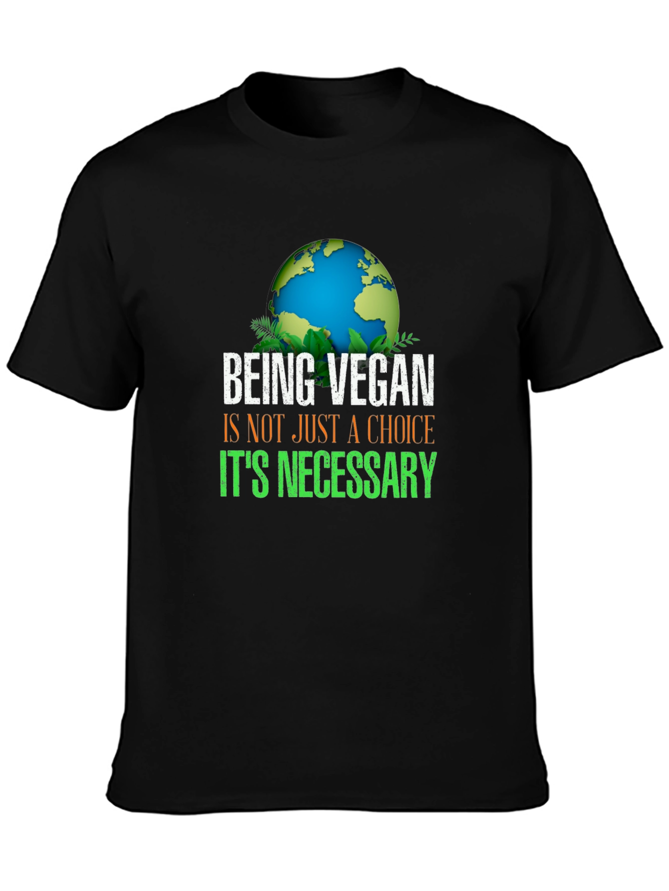 Vegan Necessary T-Shirt - Earth Design
