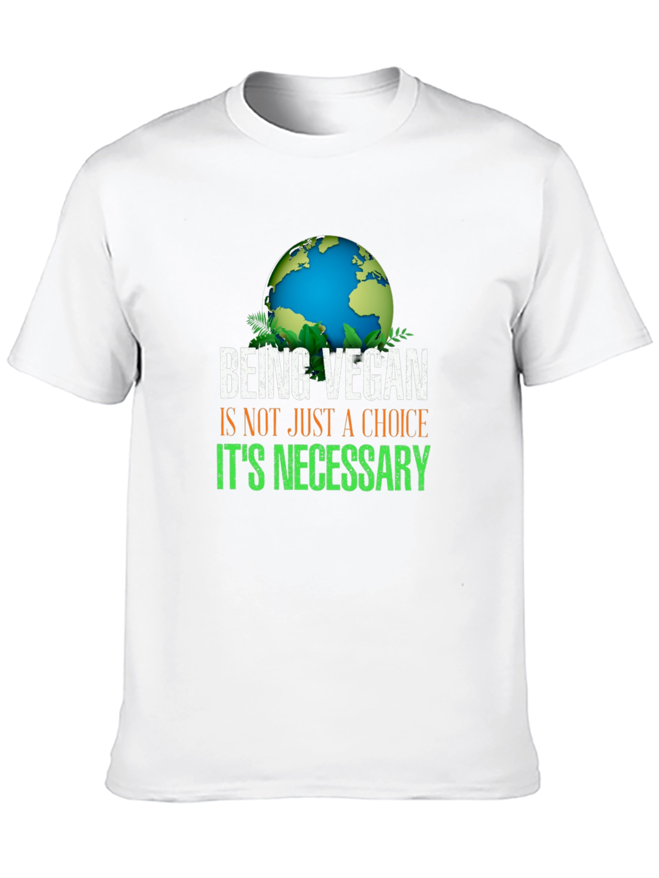 Vegan Necessary T-Shirt - Earth Design