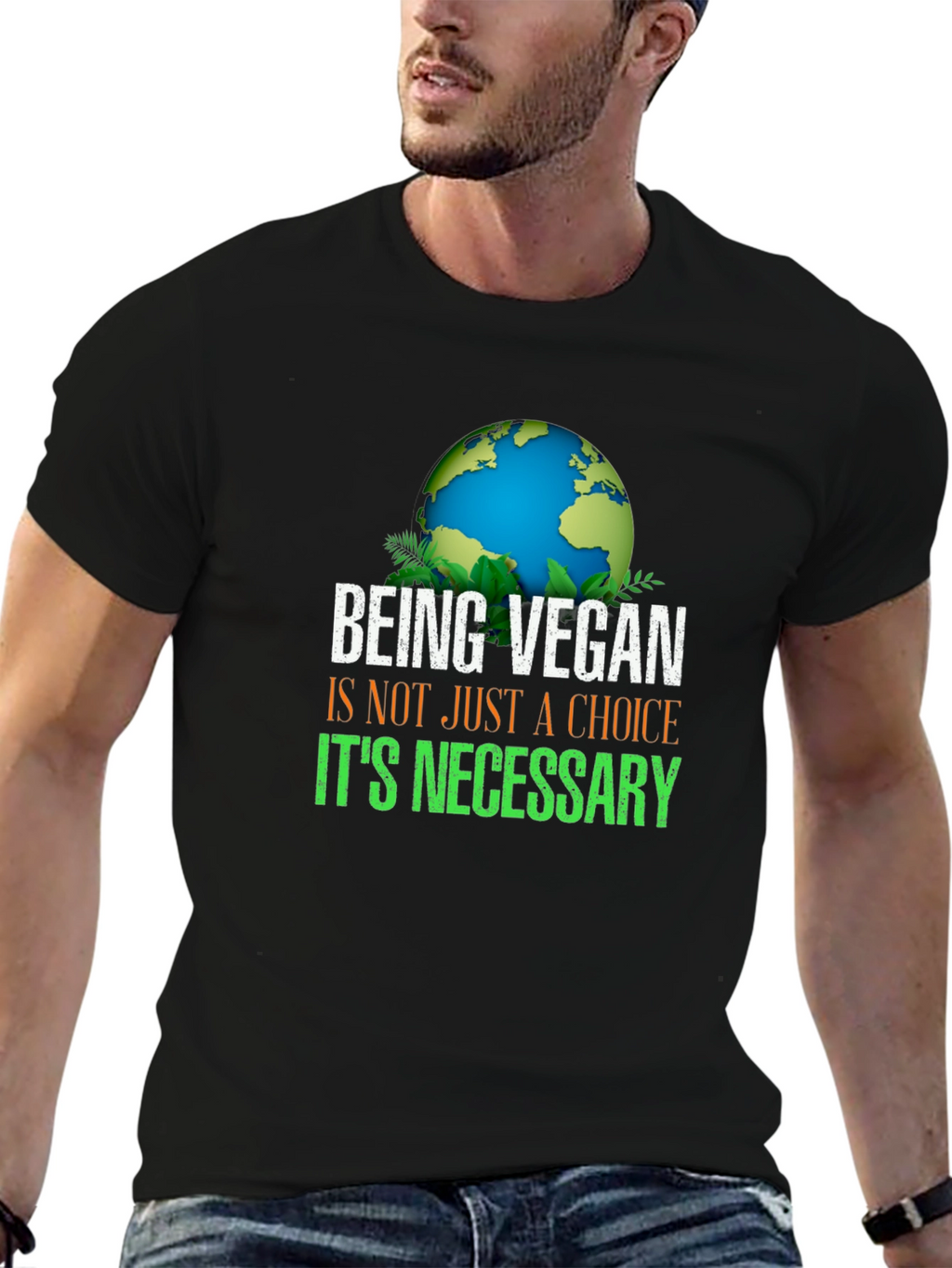Vegan Necessary T-Shirt - Earth Design