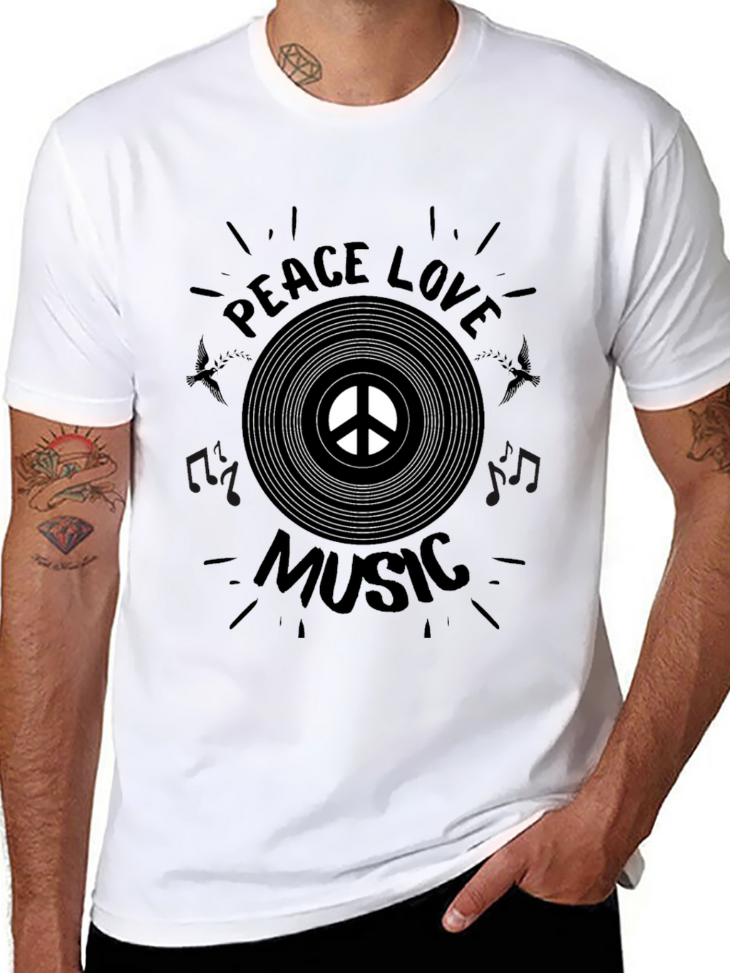 Peace Love Music Graphic Tee