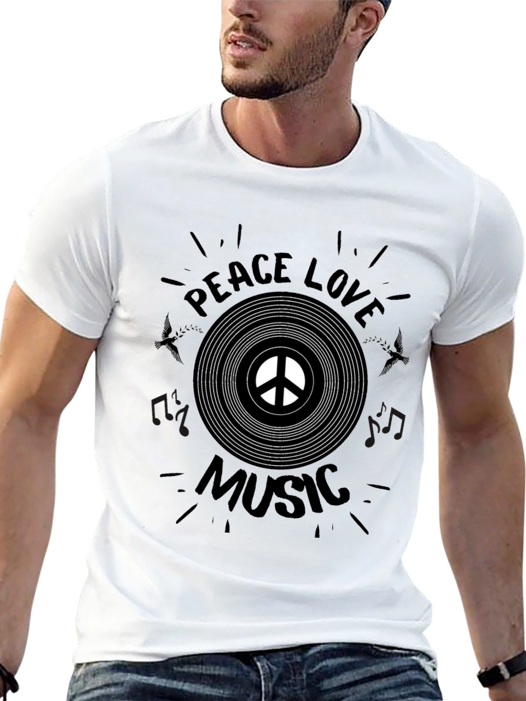 Peace Love Music Graphic Tee