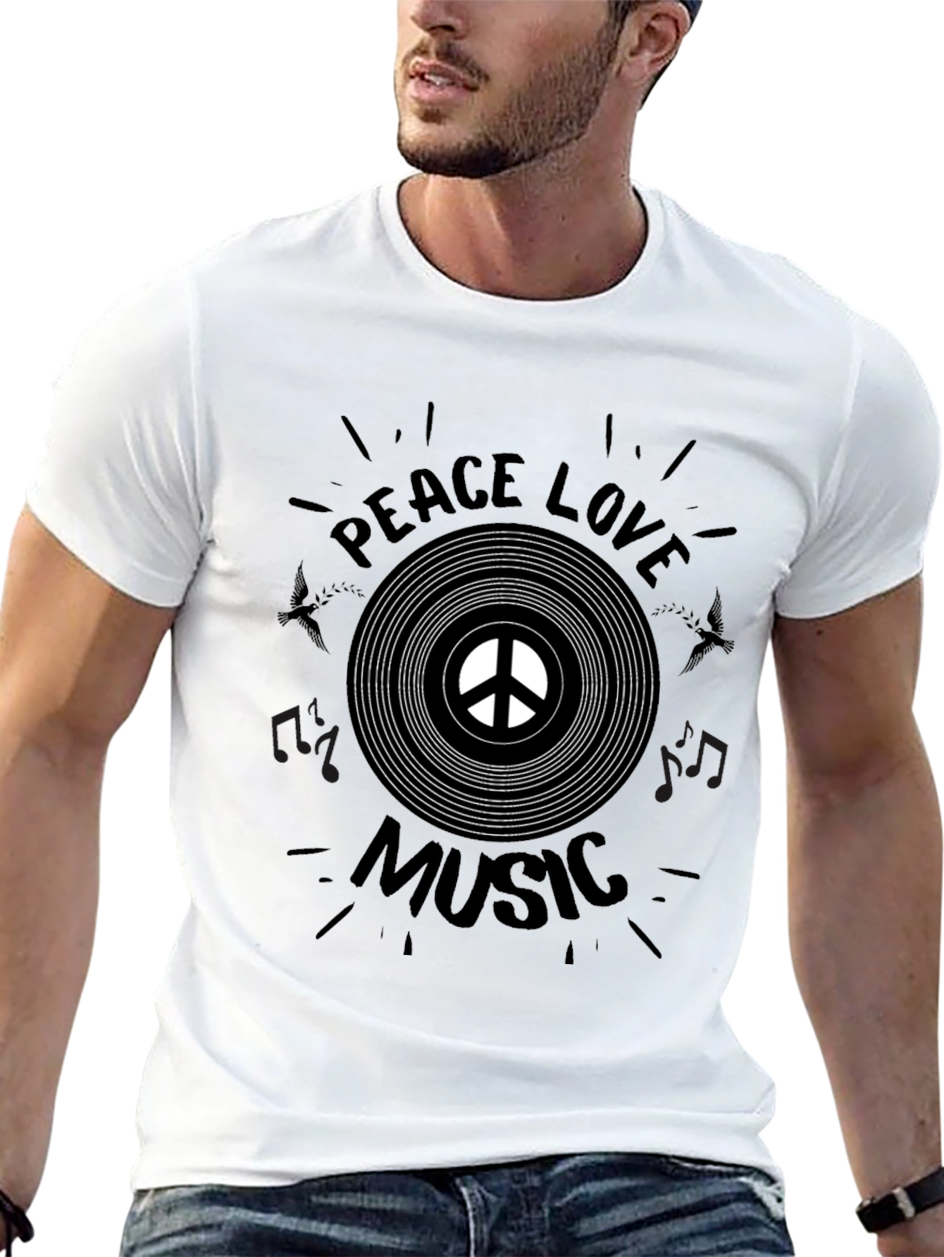 Peace Love Music Graphic Tee