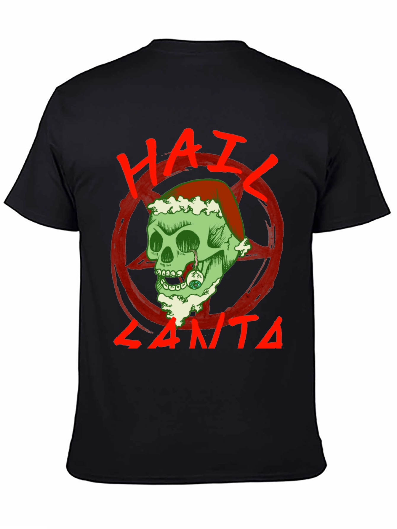 Hail Santa Skull T-Shirt - Holiday Grunge Style