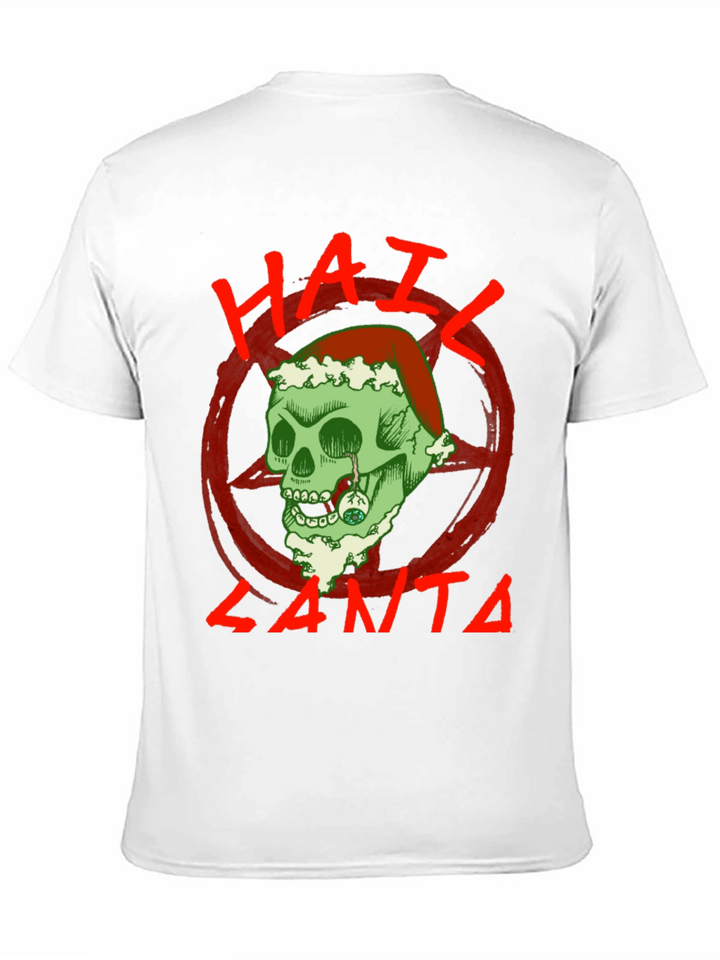 Hail Santa Skull T-Shirt - Holiday Grunge Style