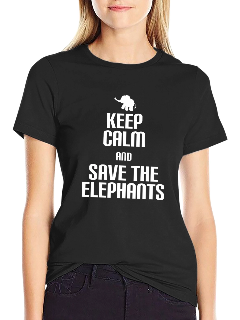 Keep Calm Save Elephants Graphic Tee