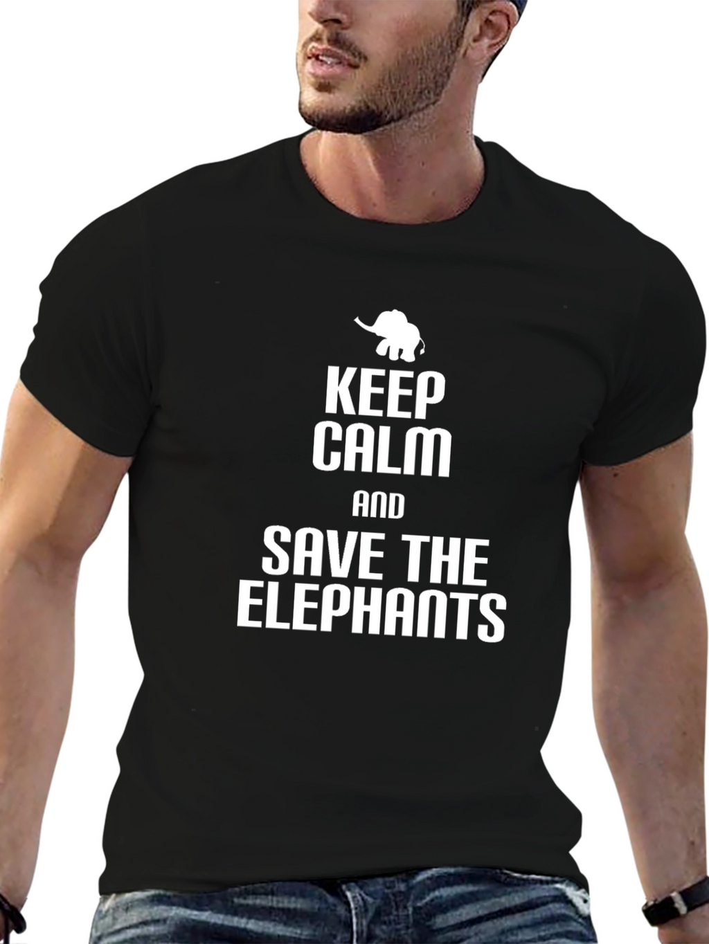 Keep Calm Save Elephants Graphic Tee