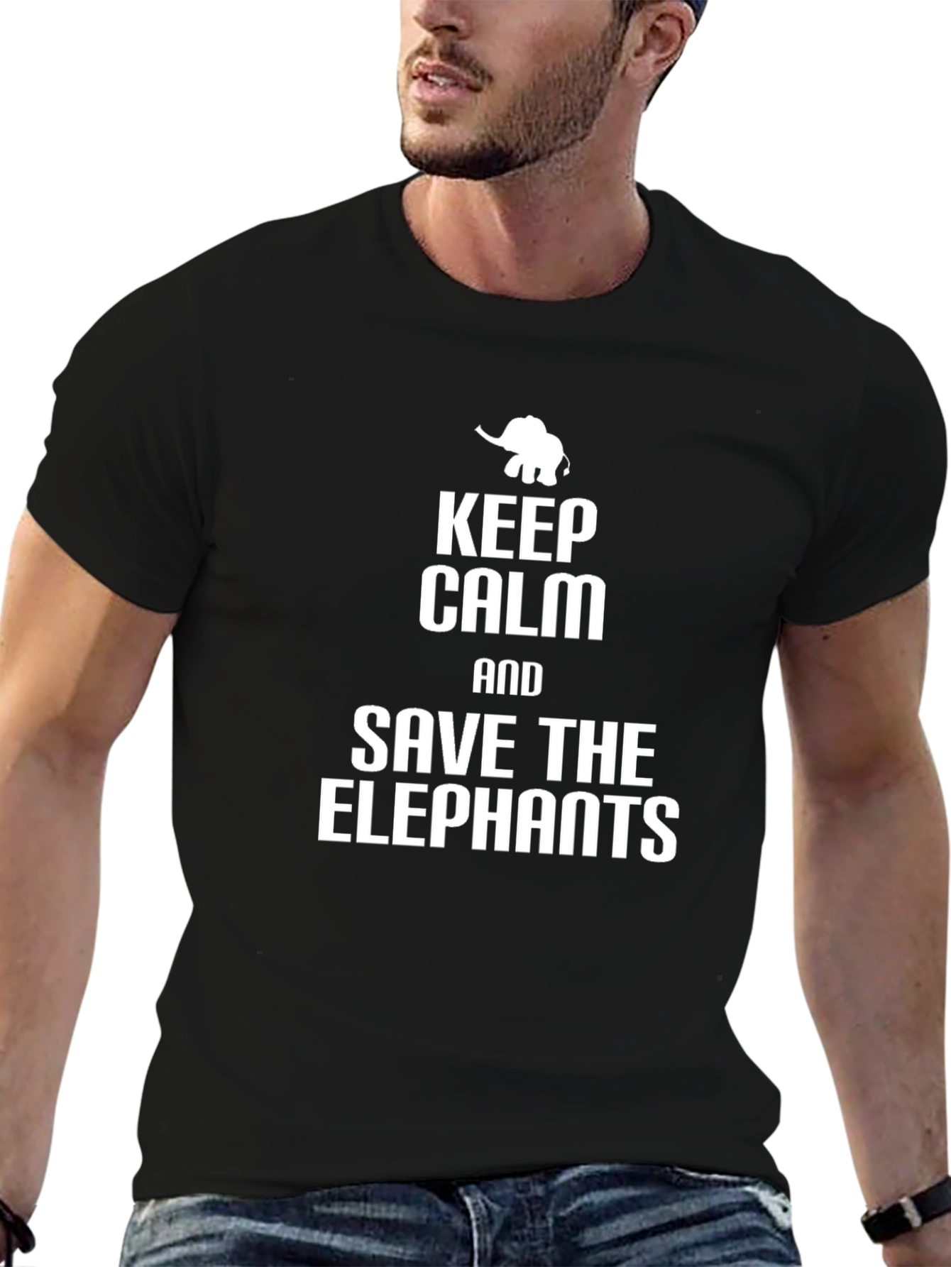 Keep Calm Save Elephants Graphic Tee