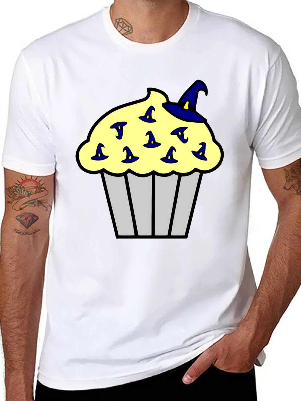Cupcake Witch Hats Mens Black T-Shirt