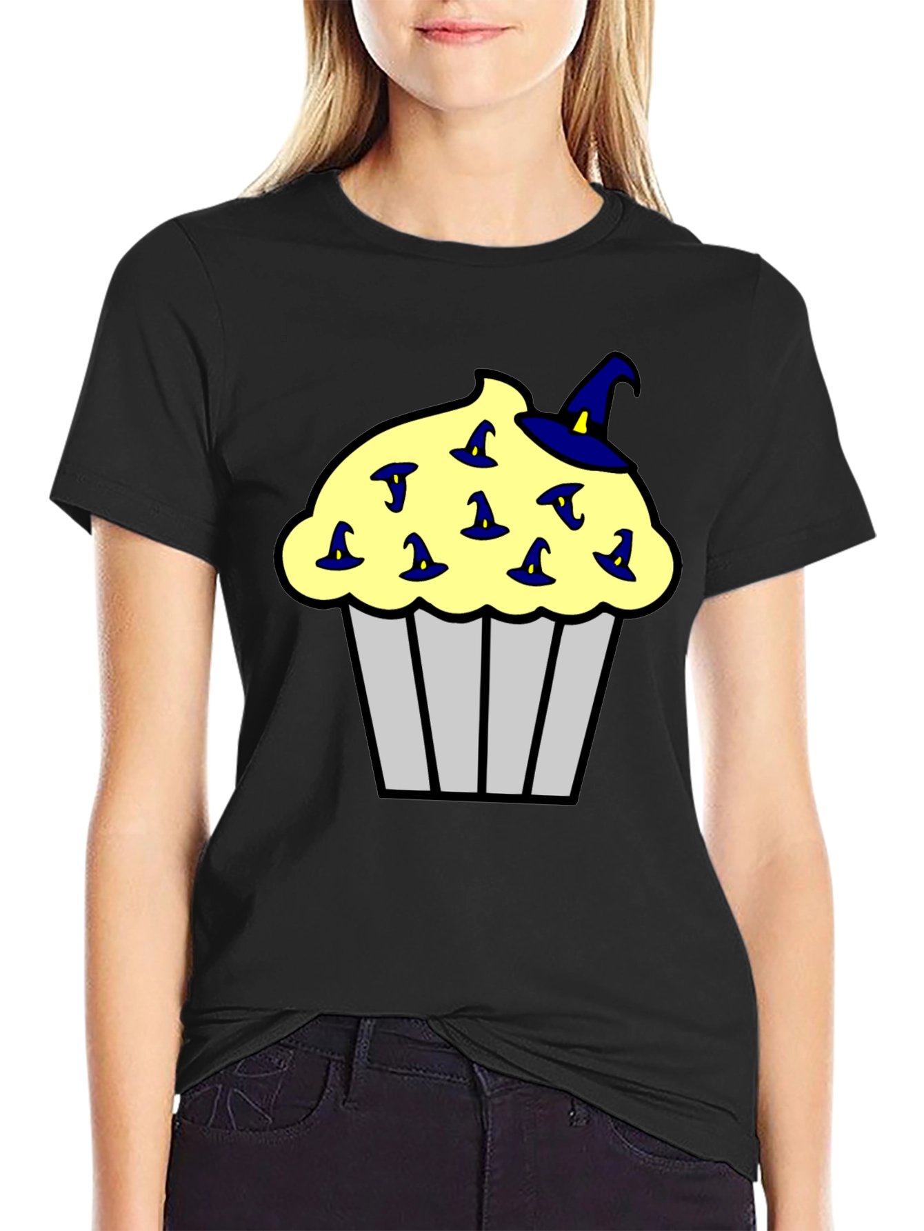 Cupcake Witch Hats Mens Black T-Shirt