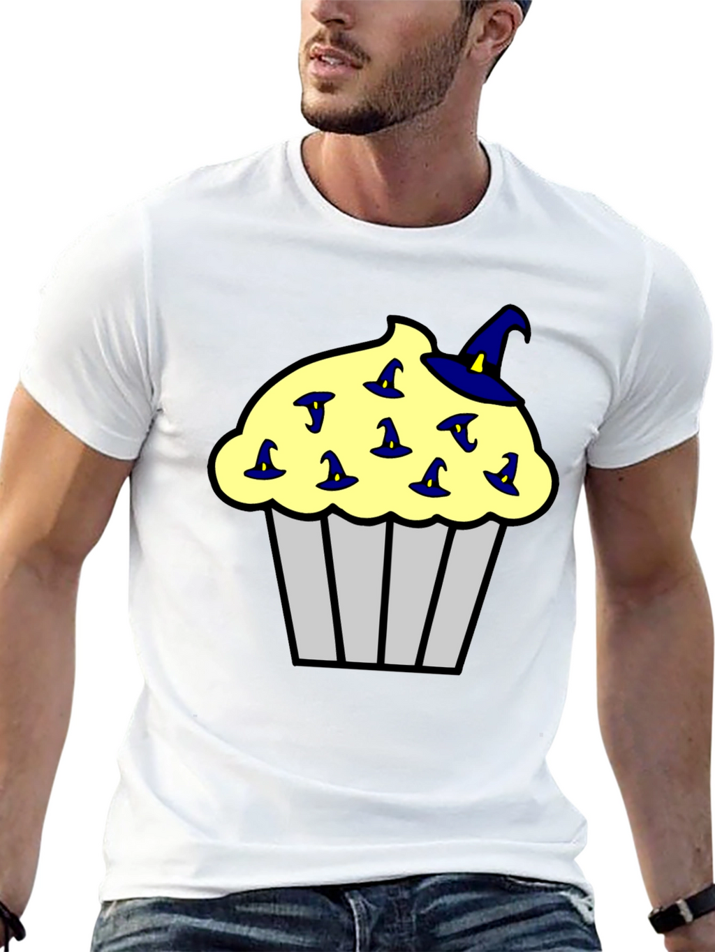 Cupcake Witch Hats Mens Black T-Shirt