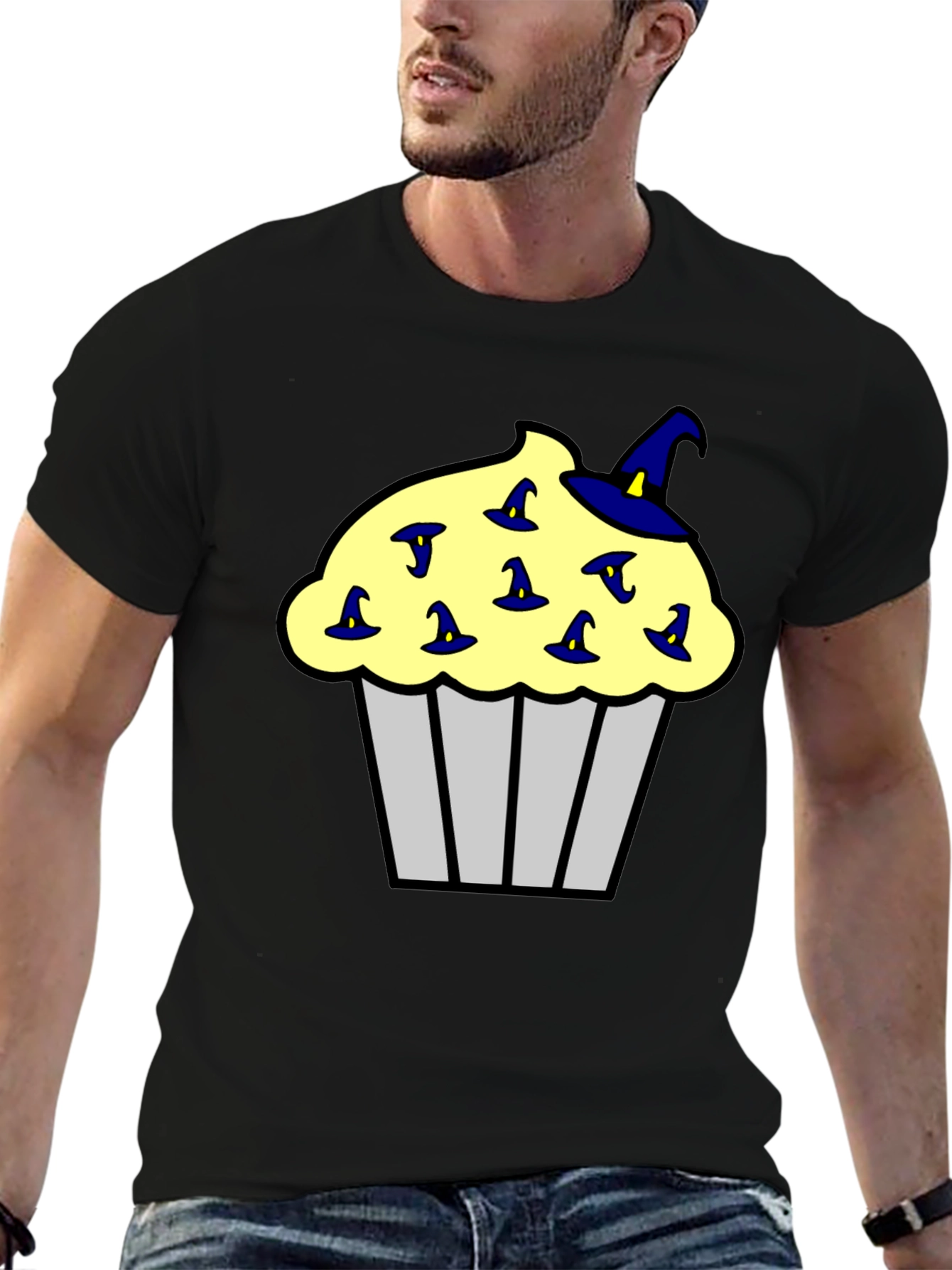 Cupcake Witch Hats Mens Black T-Shirt