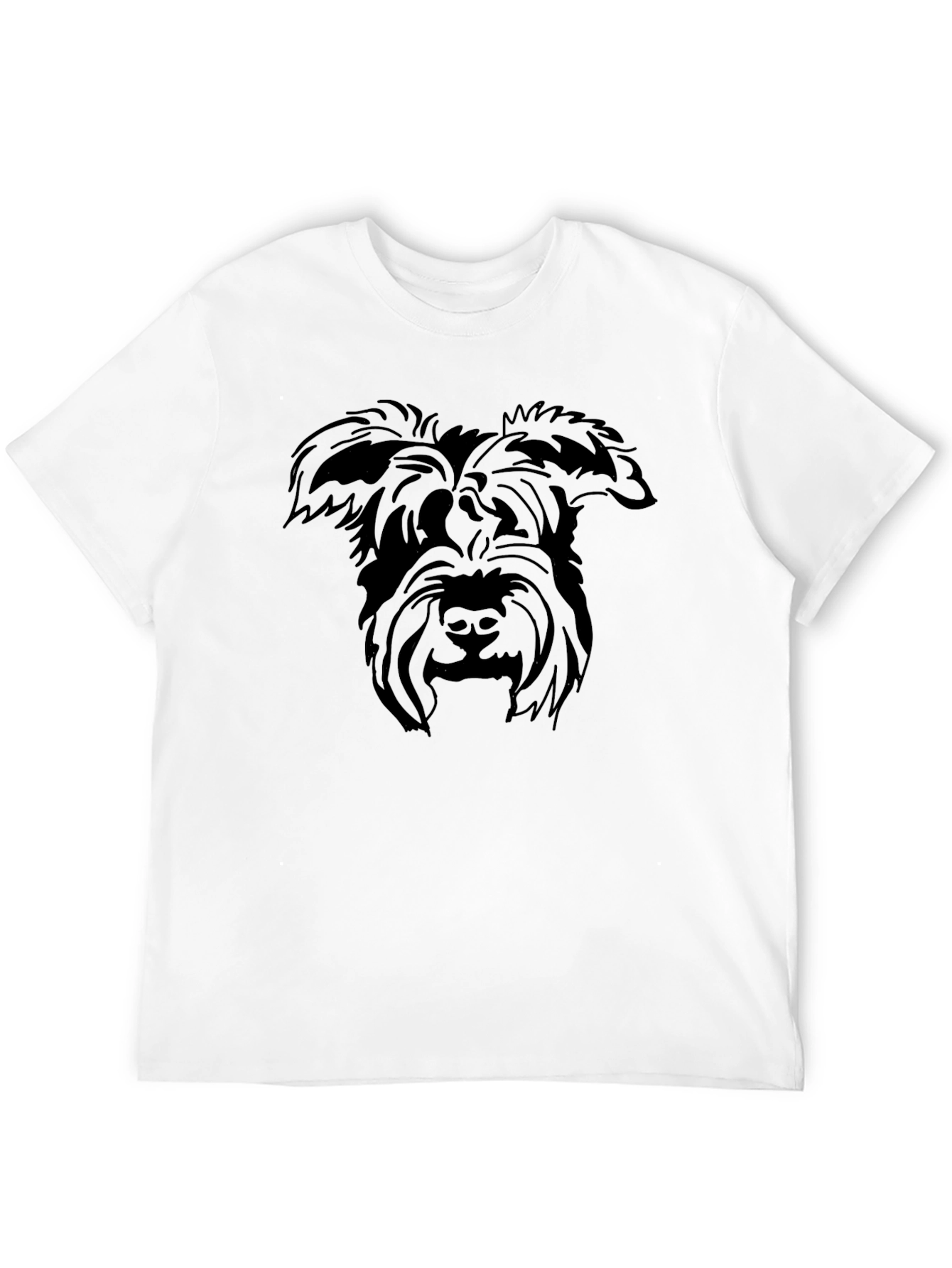 Schnauzer Silhouette Black T-Shirt