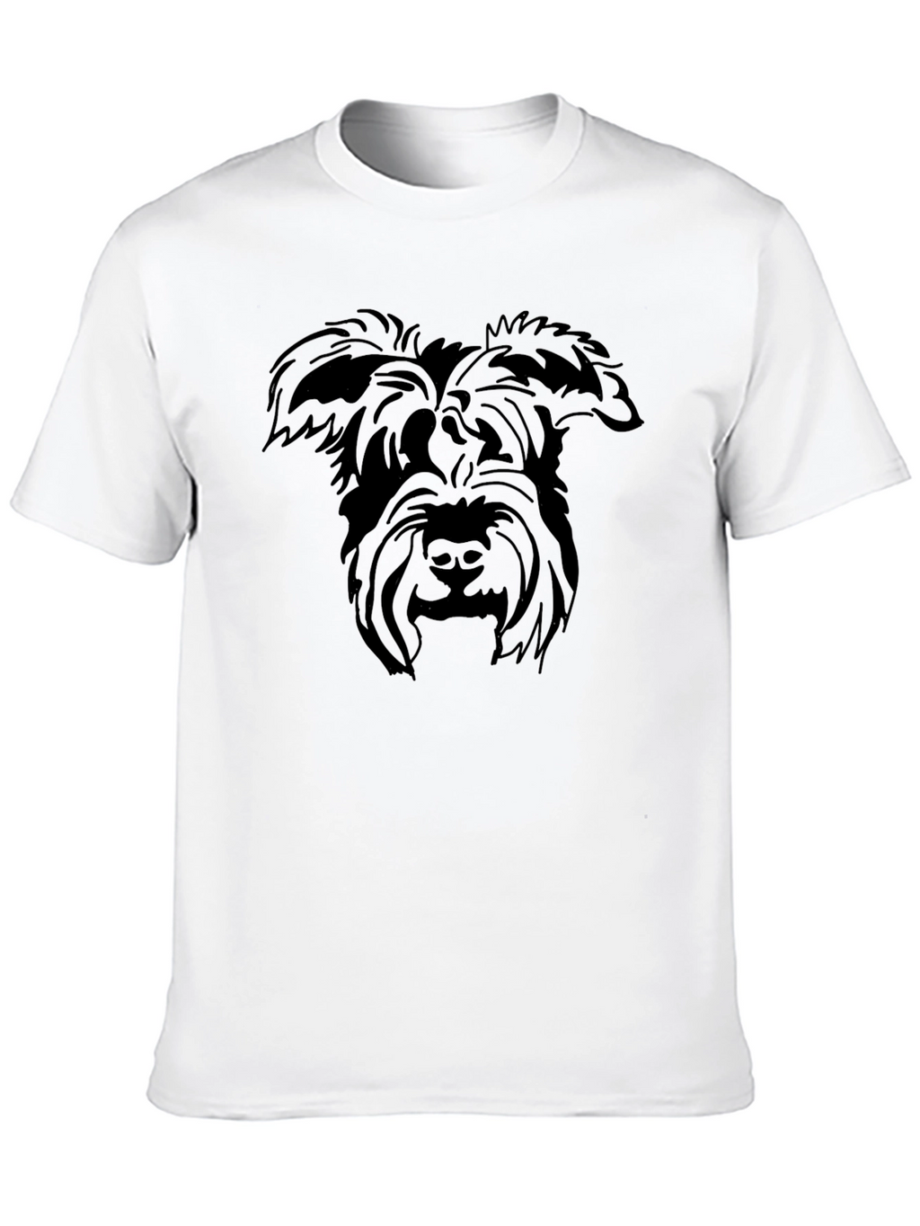 Schnauzer Silhouette Black T-Shirt