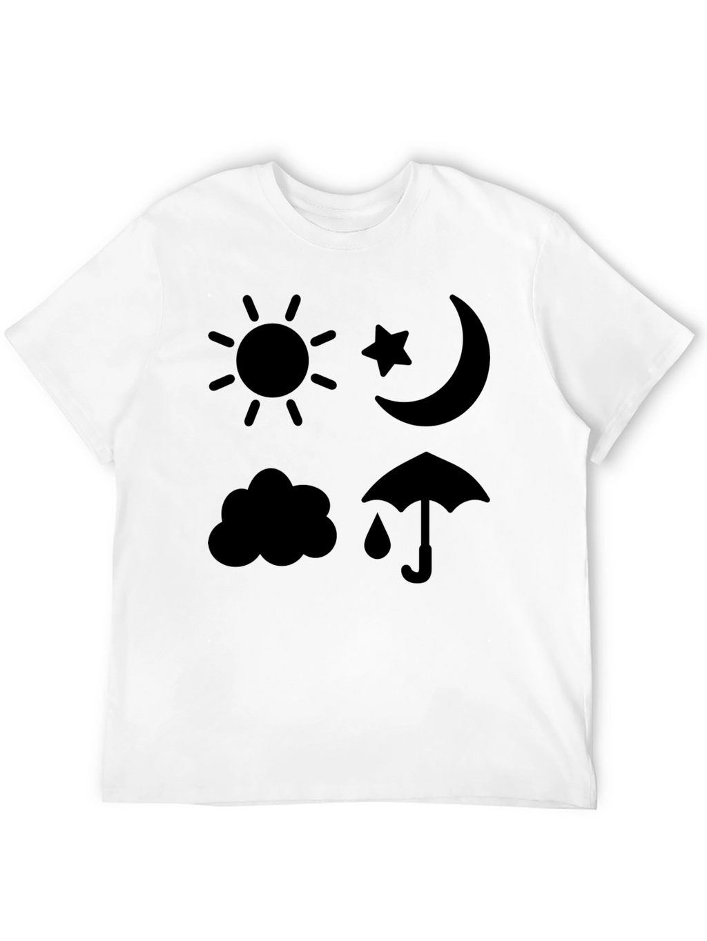 Weather Icons Graphic Print T-Shirt