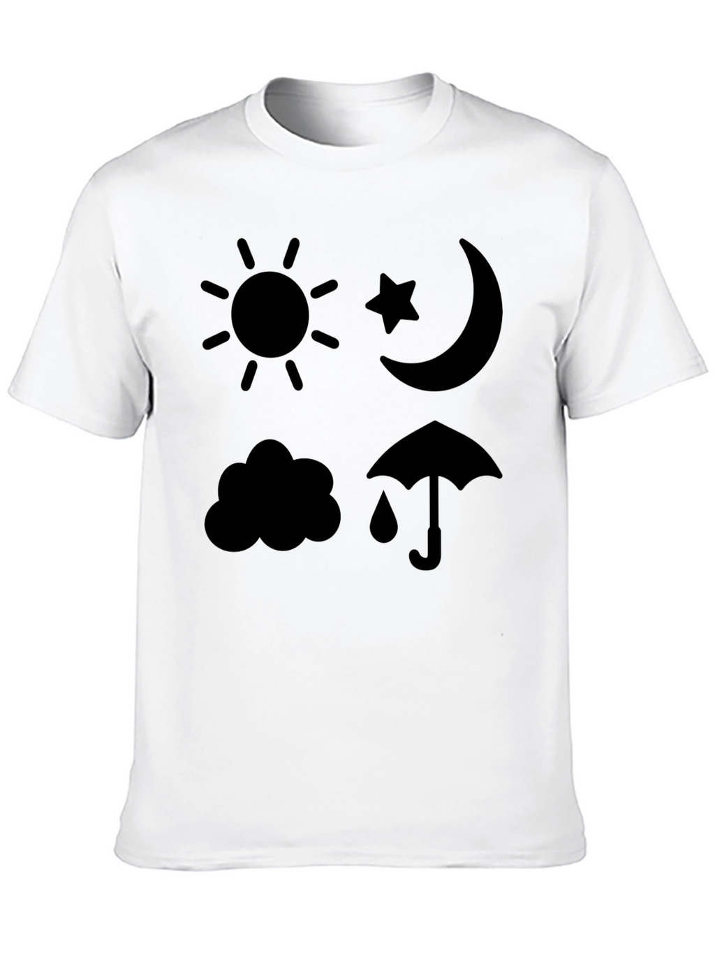 Weather Icons Graphic Print T-Shirt