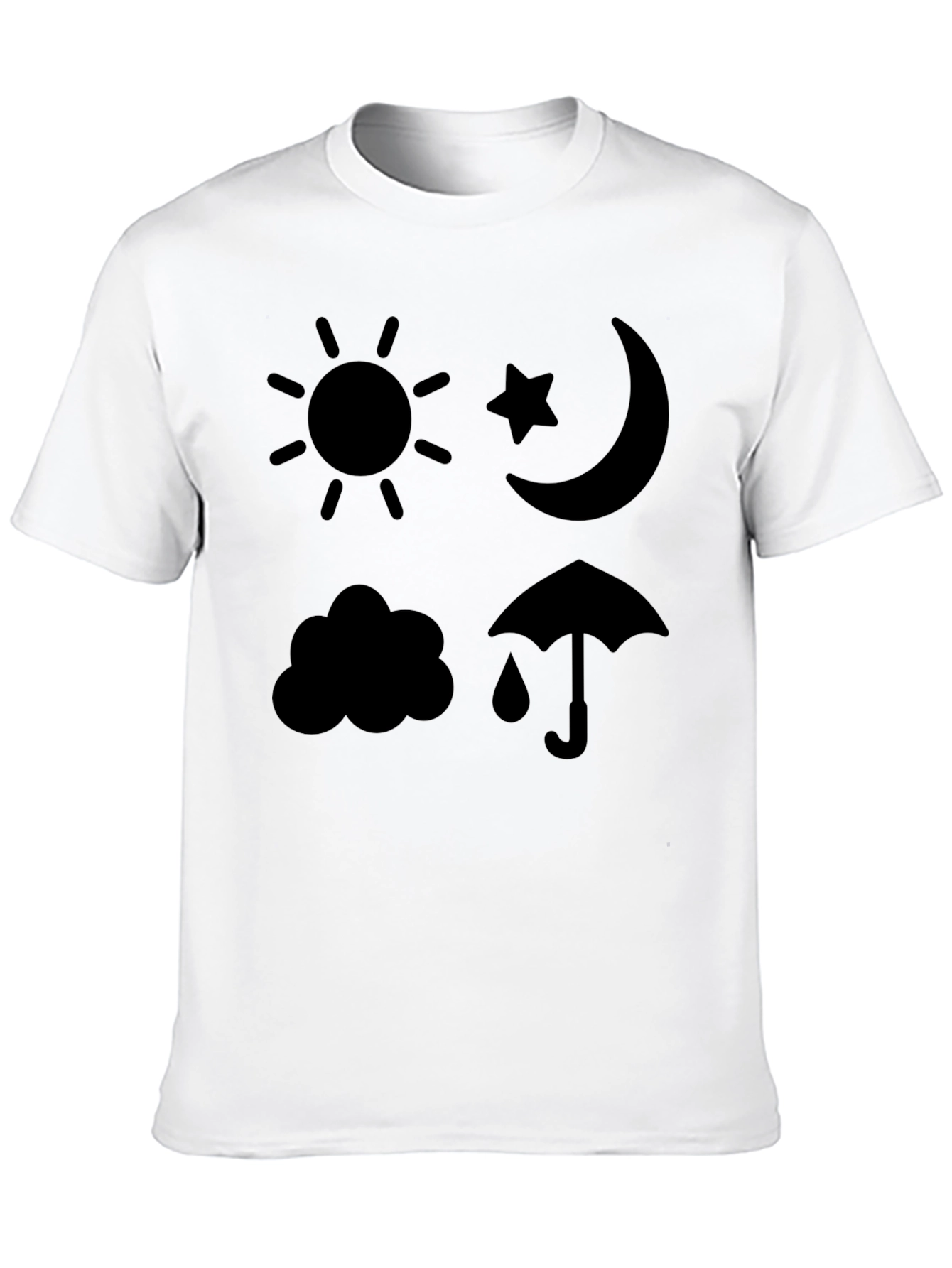 Weather Icons Graphic Print T-Shirt
