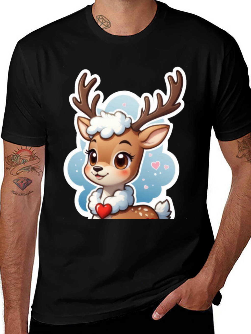 Cute Deer Heart Tee
