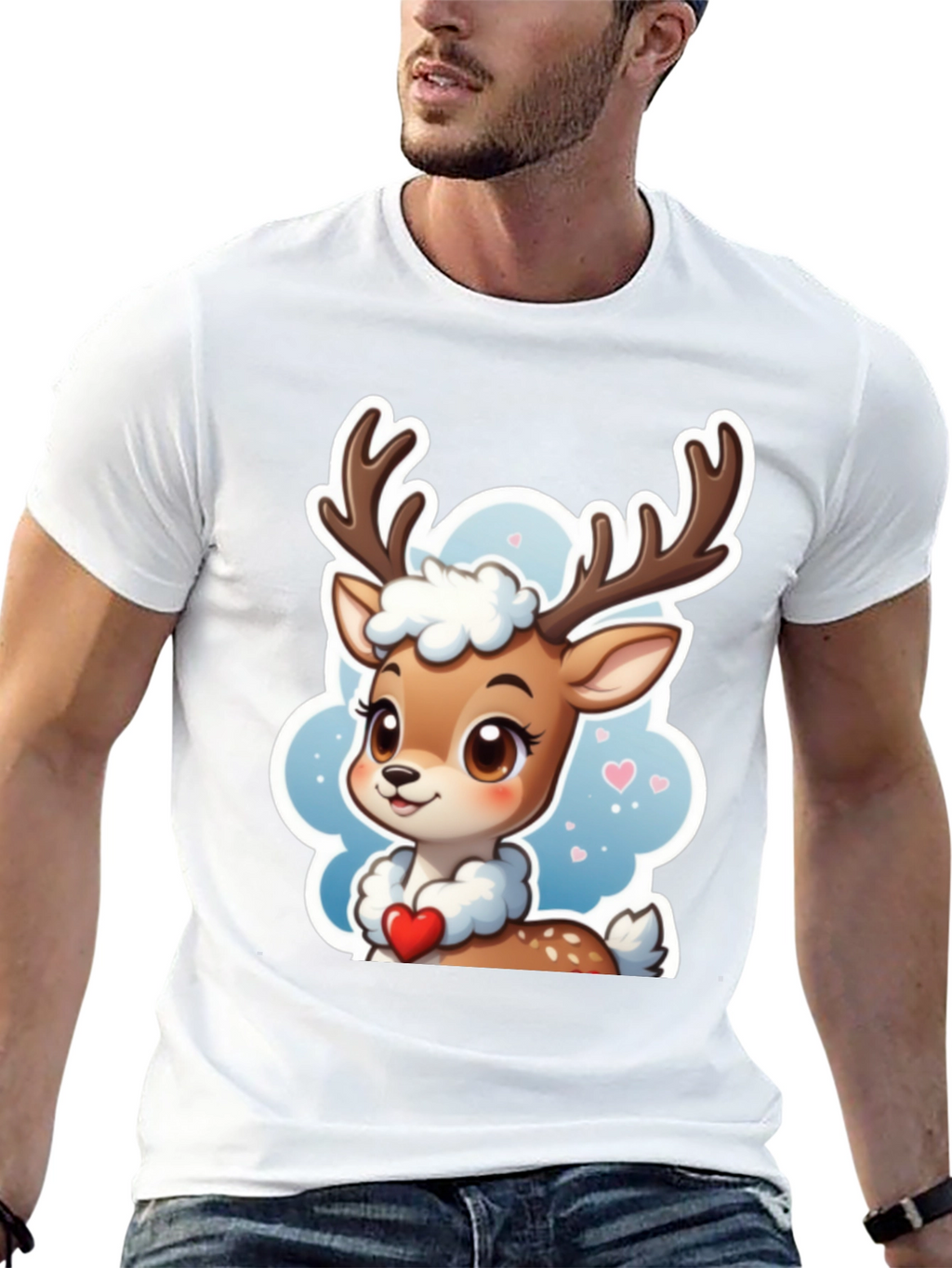 Cute Deer Heart Tee