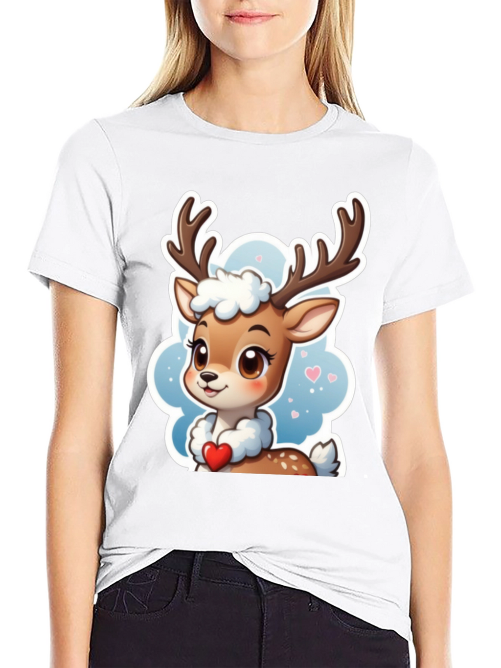 Cute Deer Heart Tee