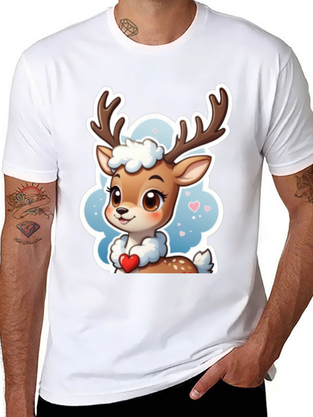 Cute Deer Heart Tee