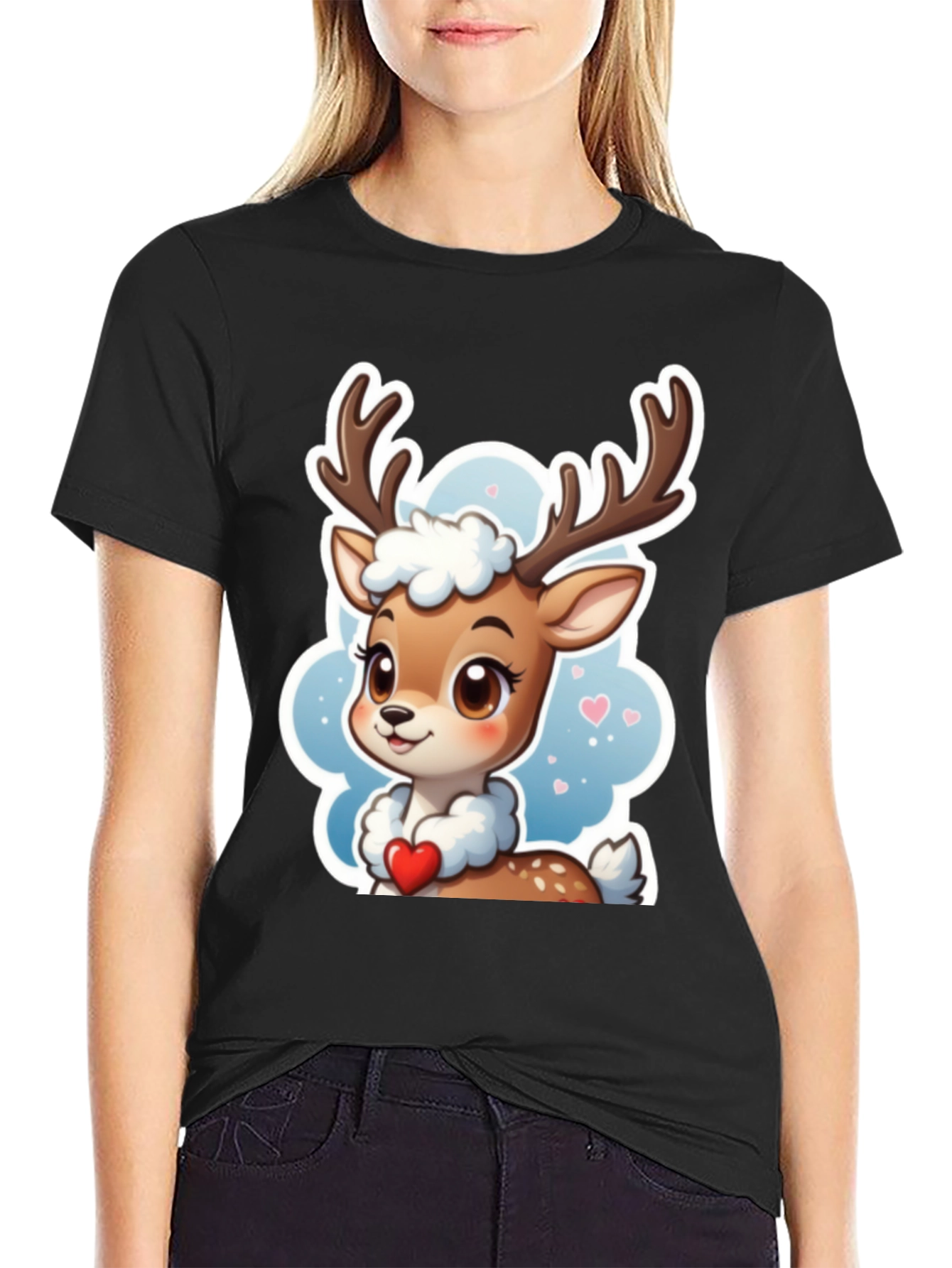 Cute Deer Heart Tee