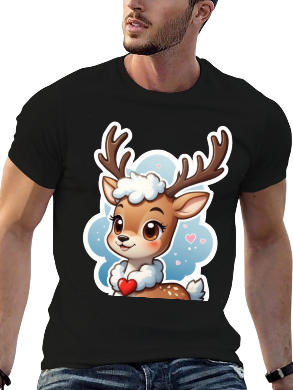 Cute Deer Heart Tee