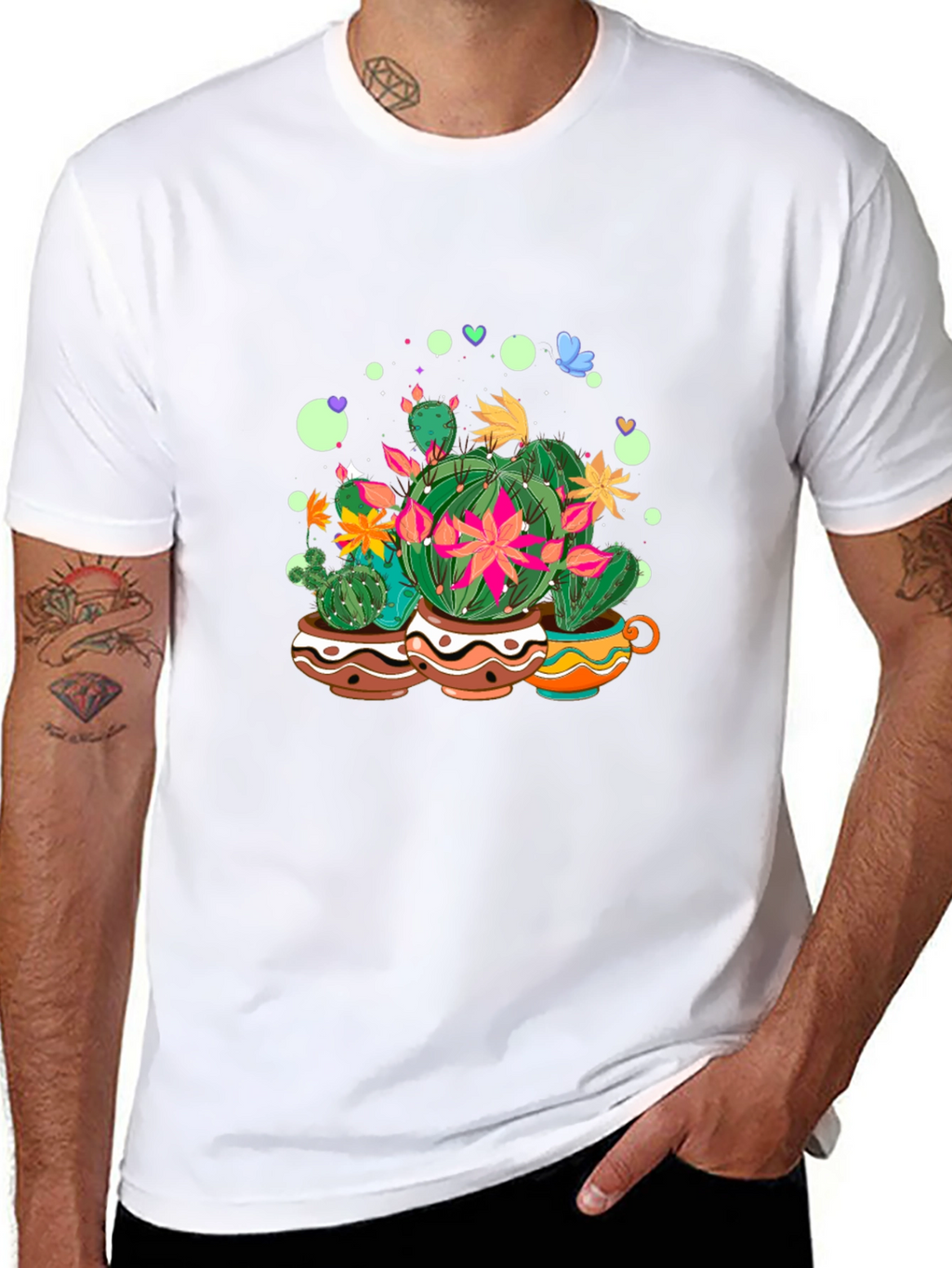 Cactus Garden Tee - Stylish Graphic Print