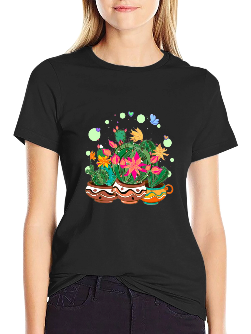 Cactus Garden Tee - Stylish Graphic Print
