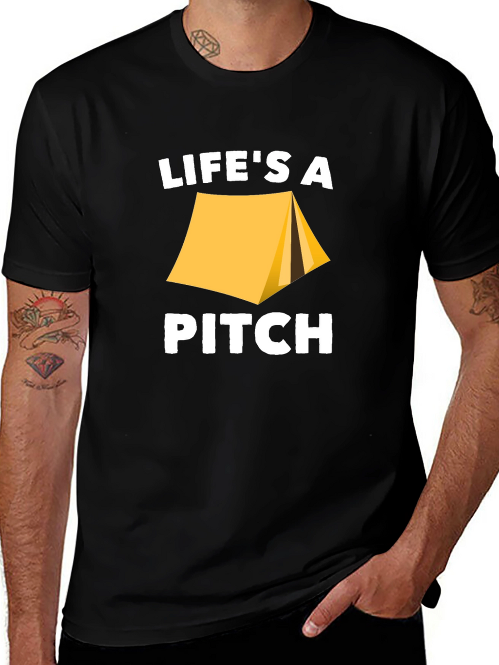 Lifes A Pitch Camping T-Shirt