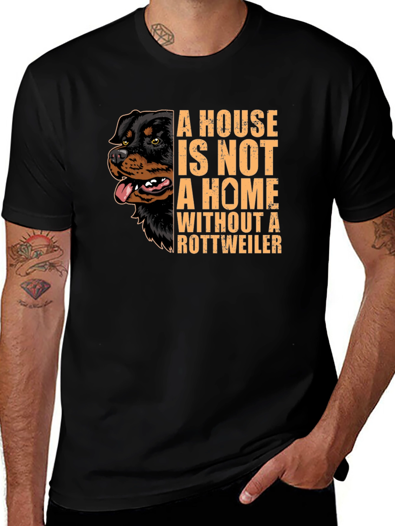 Rottweiler Lover T-Shirt - A House Is Not A Home!