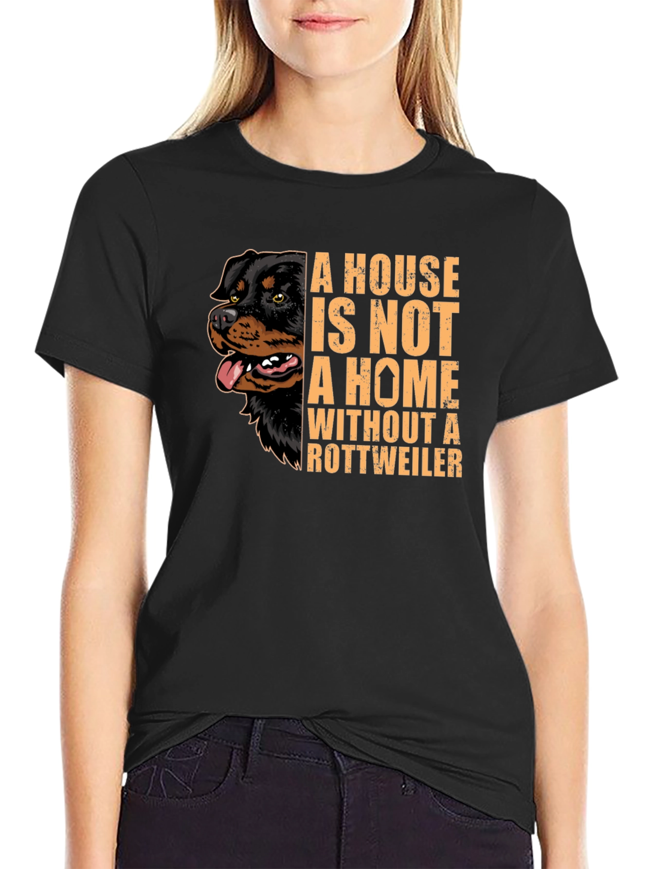 Rottweiler Lover T-Shirt - A House Is Not A Home!