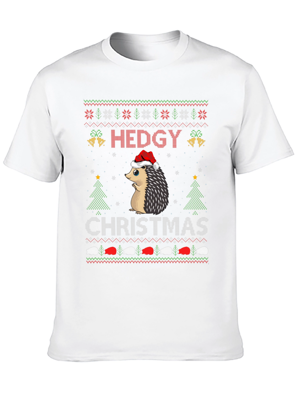 Hedgy Christmas T-Shirt - Ugly Sweater Style
