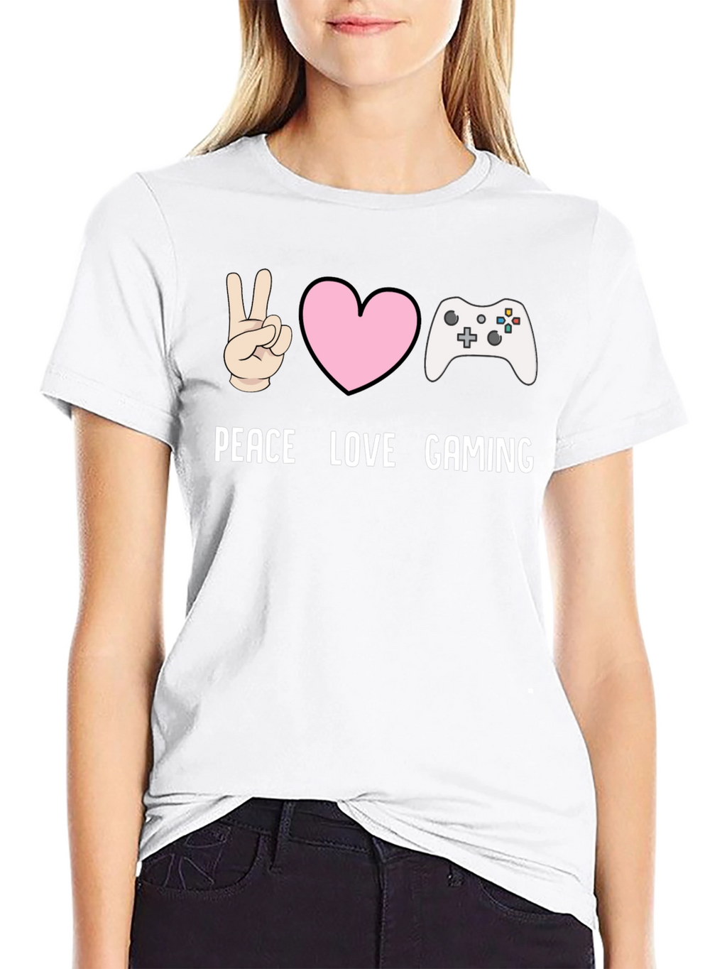 Peace Love Gaming T-Shirt - Gamer Tee