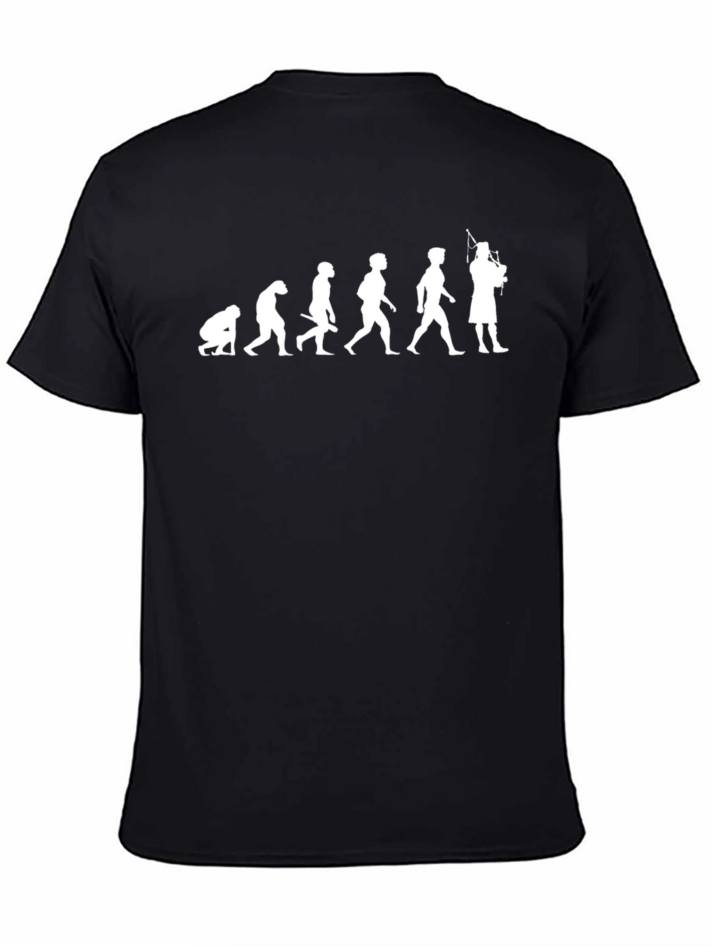 Evolution Bagpipe Player T-Shirt - Black