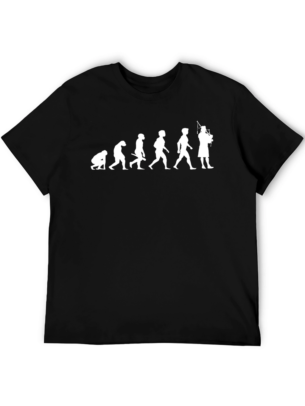 Evolution Bagpipe Player T-Shirt - Black