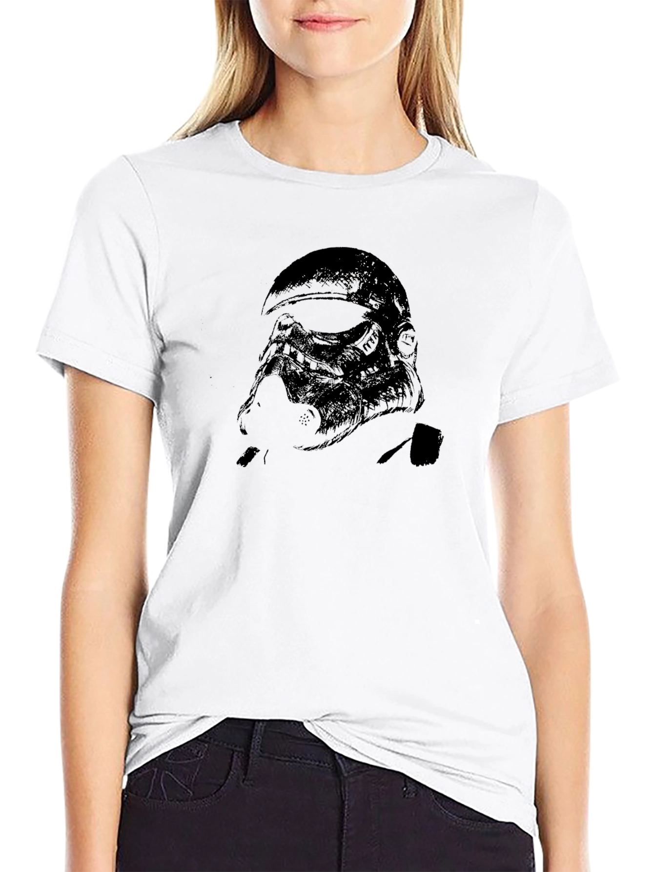Black T-Shirt with Dark Soldier Graphic